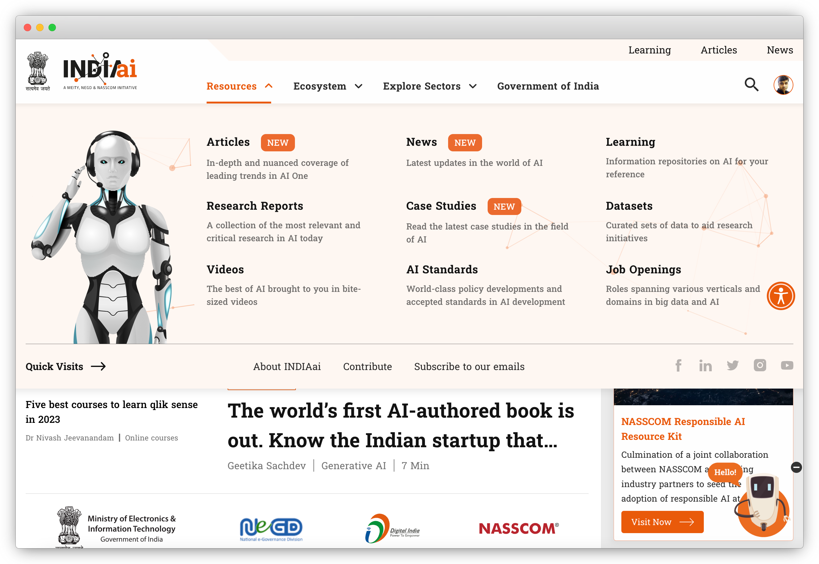 INDIAai Web Platform Interface | Bluelupin