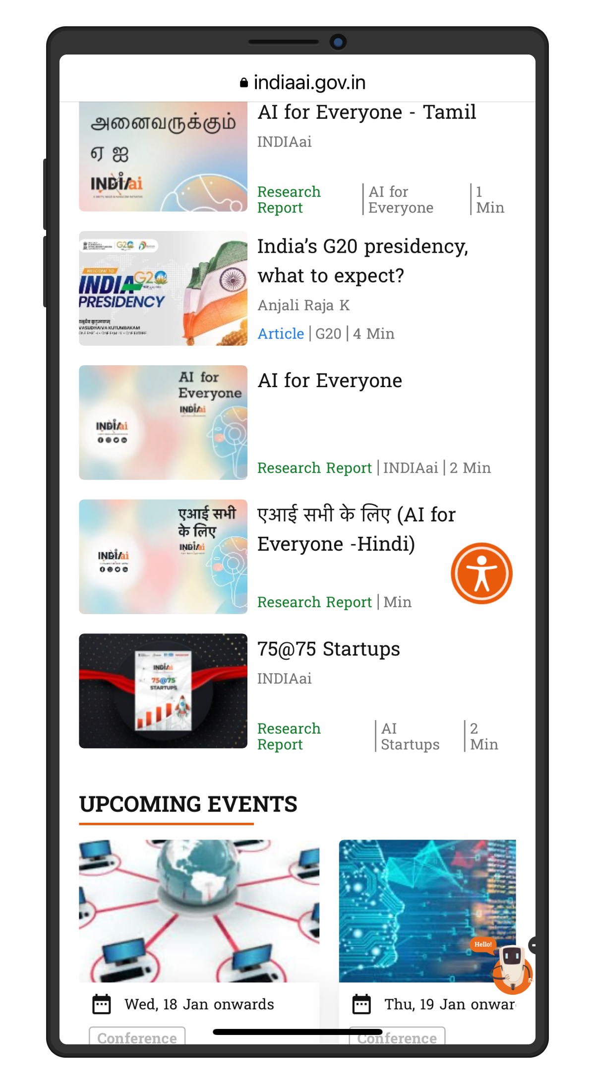 INDIAai Mobile Platform Interface | Bluelupin